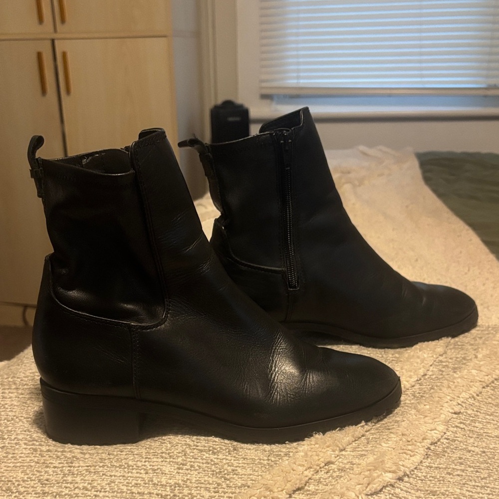 Aldo Classic Black Leather Booties